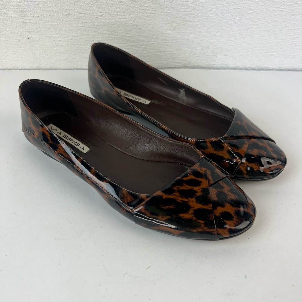 Via Spiga Leopard Print Flats, 6.5